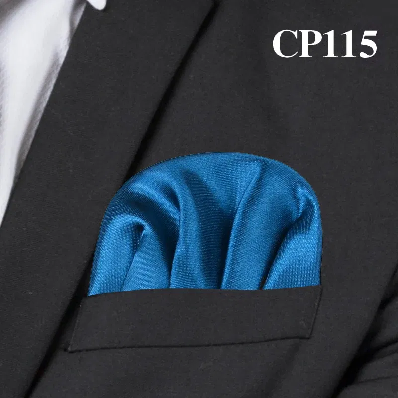 Color: Orange - Fashion Solid Silk Satin Handkerchief Candy Color Suits Pocket Square For Men Business Chest Towel Hanky Suit Napkin Hankies