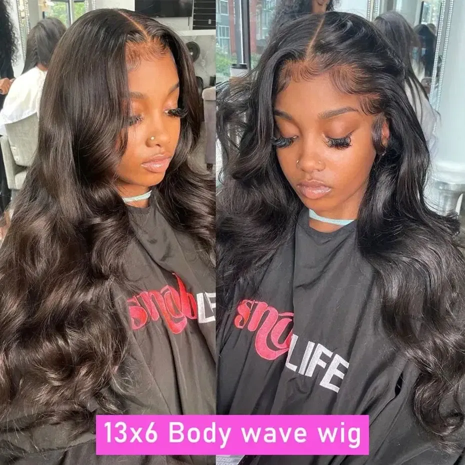 Color: #1B, Ships From: CHINA, Stretched Length: 28inches, Density: 150% - 13x6 13x4 Body Wave Glueless Wig HD Transparent Lace Front Wig Human Hair Pre Plucked Brazilian 4x4 Lace Closure Wigs For Women