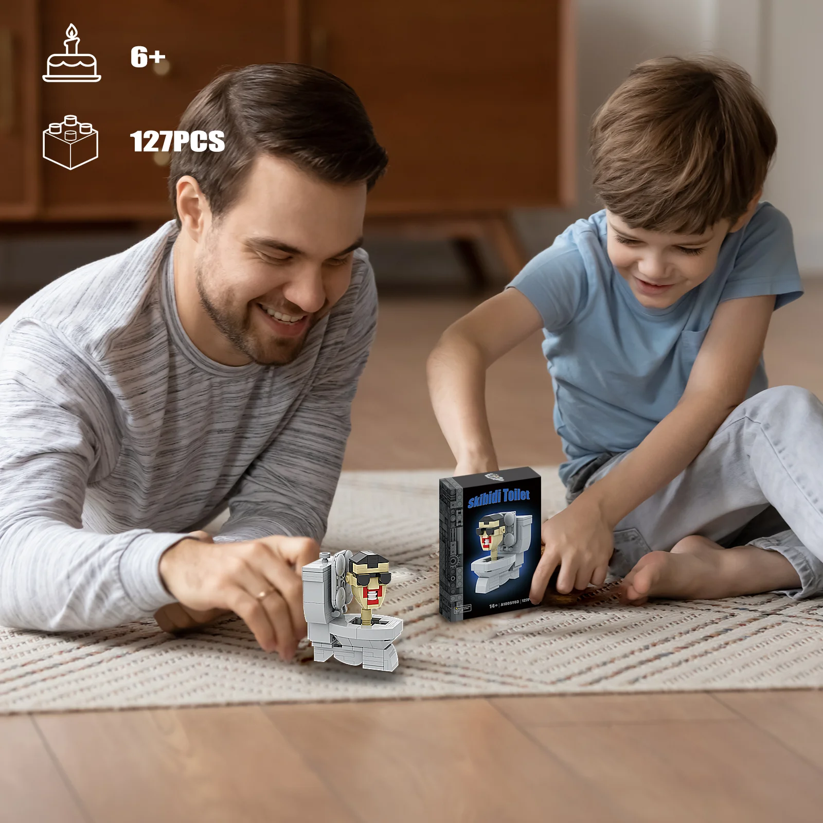 Color: Orange, Ships From: CHINA - Skibidi Toilet Man vs Monitor Building Blocks The Audio and Camera Man Toys  for Kids Adults Game Fans (127/263 PCS)