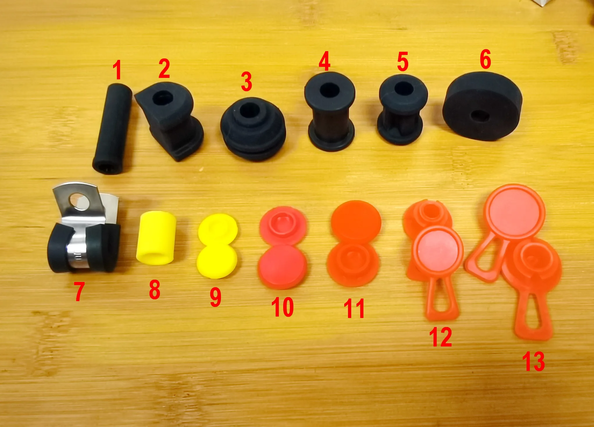 Color: Khaki - Rubber Silicone Plastic Grommets Accessories For AN3 Stainless Braided Brake Line