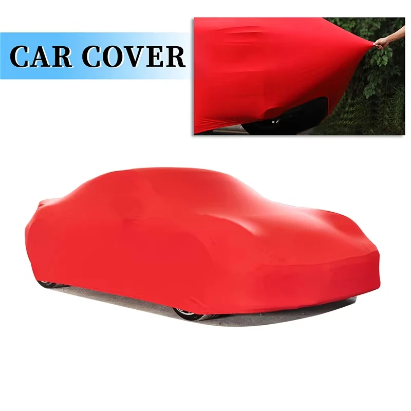 Universal Stretch Car Cover Sunproof Windproof Dustproof Scratch Resistant UV Protection for Sports Car Sedan SUV Beauty Styling