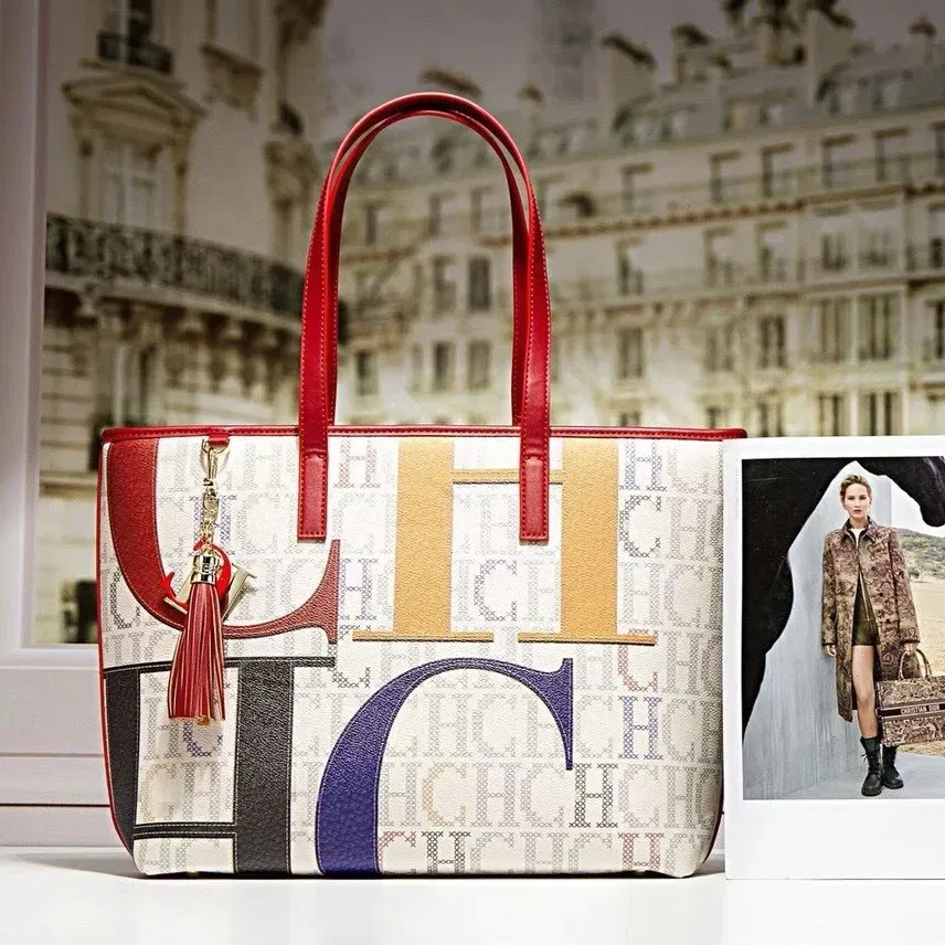 Color: Clear - Fashionable Ladies Messenger Bag Made of River-Printed Leather Boasting High-End Paris Vintage Daily Modern Style