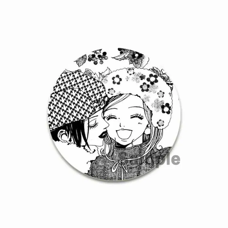 Color: Chocolate, Size: S - 58/44/32MM Anime Cartoon Figure Nana Brooches Cosplay Exquisit Badge for Collar Backpack Hat Accessory Handmade Enamel Pin