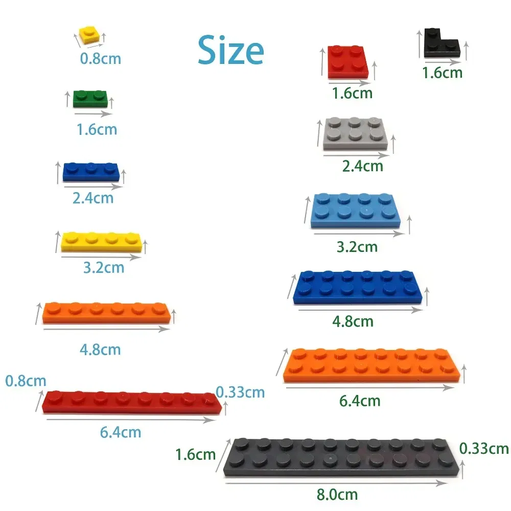 Color: SKY BLUE - 200pcs 1x4 Dots DIY Building Blocks Thick Figures Bricks Educational Creative Toys for Children Size Compatible With 3010