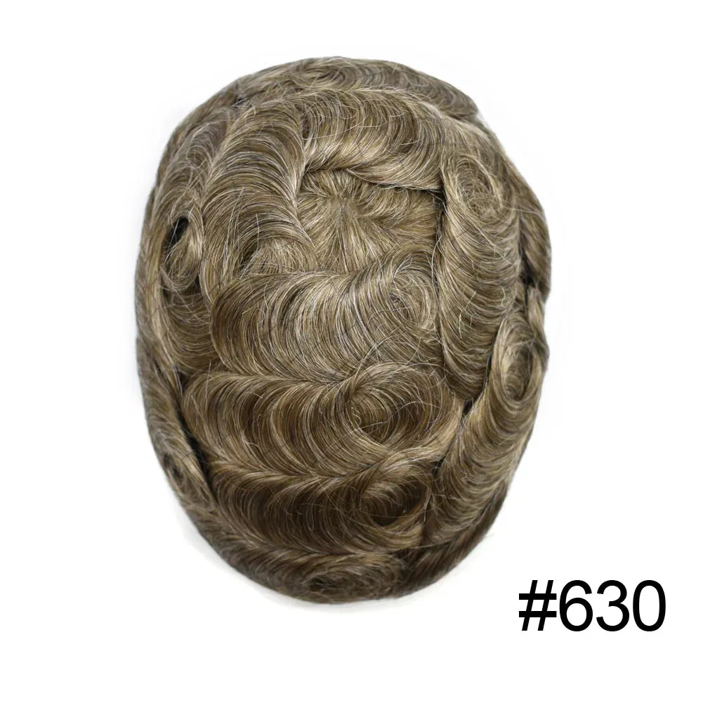 Toupee Color: 30R#, Toupee Density: 100%, Length: 6 inches, Ships From: CHINA, Toupee Size: 8x10 - Men Toupee Hair Systems Ultra Thin Skin 0.06MM V-LOOP Capillary Prosthesis Invisible Hairline Real Human HairPieces Hair Units