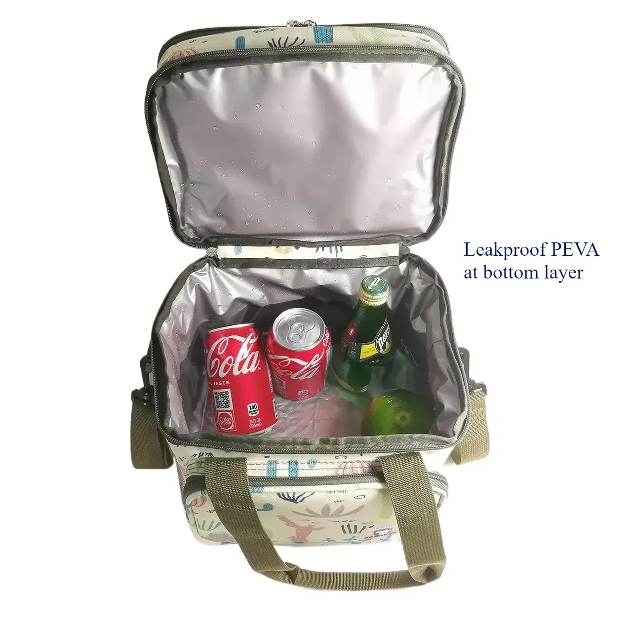 Color: black - BAGNEER Thermal Lunch Bag Camping Picnic Food Cooler Bags Insulated Case Waterproof Office School Lunchbag Shoulder Cooling Box