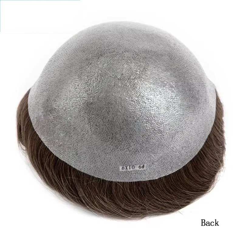 0.03 Ultra Thin Skin Toupee Undetectable Men's Capillary Prosthesis Realistic Wig Man Human Hair Microskin Hair System For Men
