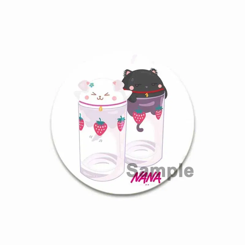 Color: Pure White, Size: M - 58/44/32MM Anime Cartoon Figure Nana Brooches Cosplay Exquisit Badge for Collar Backpack Hat Accessory Handmade Enamel Pin