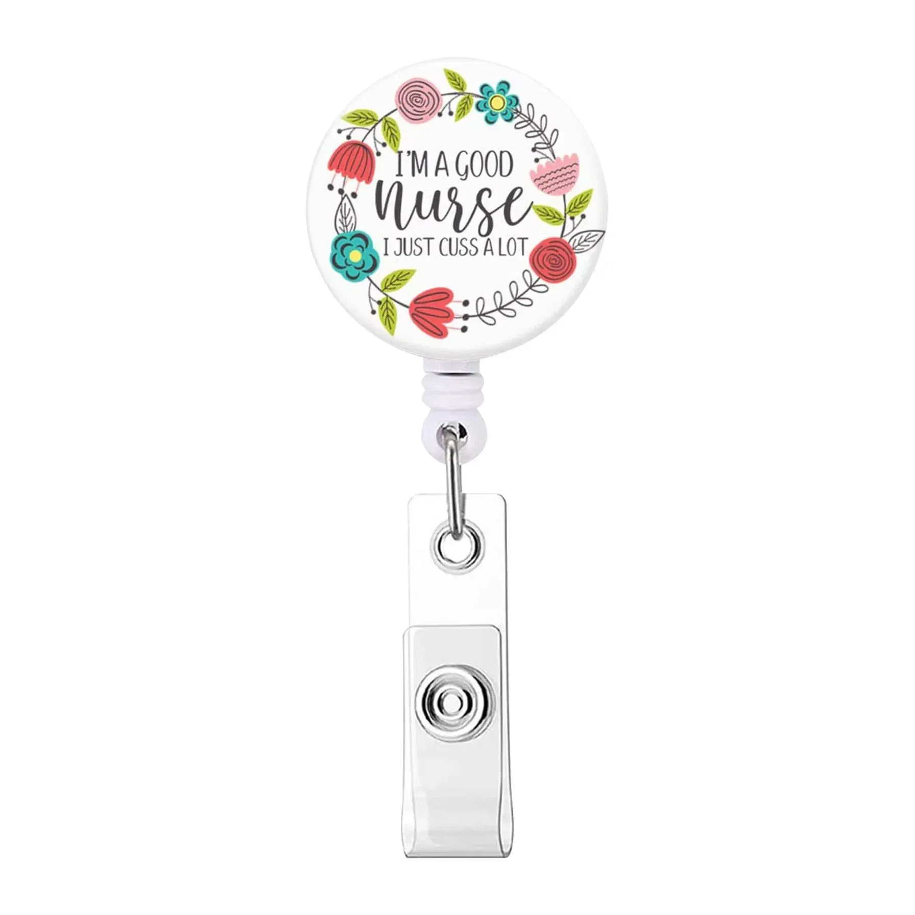 Color: Silver - X-Ray Badge Reel Retractable Radiology Badge Reel Holder Ct Rays Nurse Doctor Student Card Reel Clip Office Supply Recoil Badge