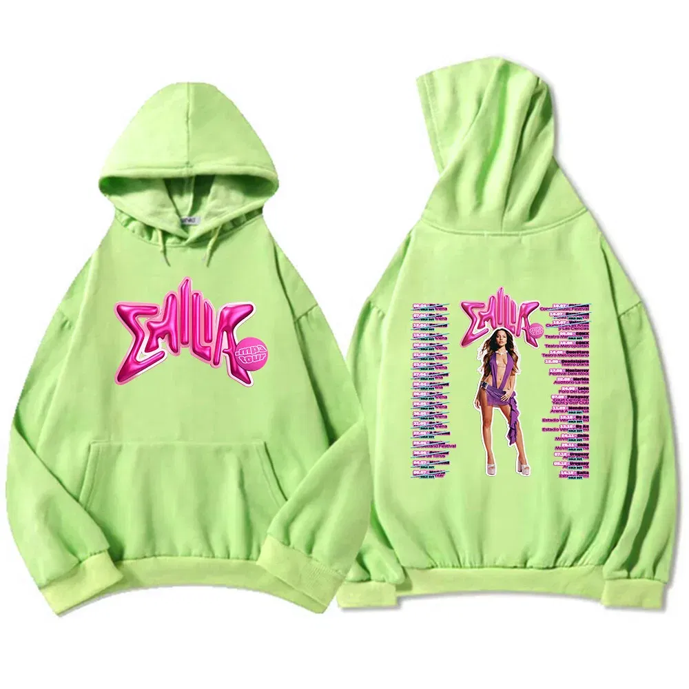 Color: Gold, Size: XL - Emilia Mernes MP3 Hoodies Winter Long Sleeve Hooded Pullovers Men Clothes Fleece Pocket Singer Graphic Sweatshirts Print Hoody