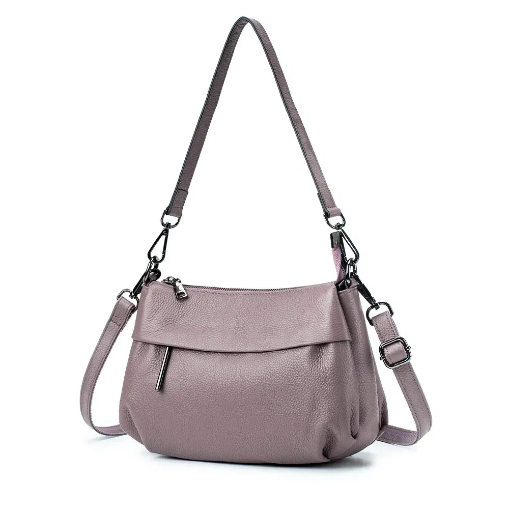 Color: Blue - High Quality Real Leather Handbag Ladies' Genuine Leather Shoulder Bags Women's Casual Messenger Bags Versatile Crossbody Bag