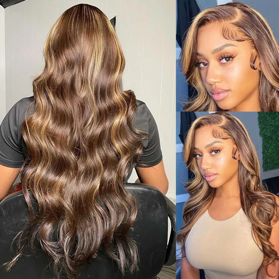 Stretched Length: 26inches, Hair Color: #16, Density: 150%, Ships From: CHINA - Highlight Wig Human Hair Blonde Body Wave 13X6 Hd Lace Frontal Wigs Hd Lace Wig 13X6 Human Hair 13X4 Lace Front Human Hair Wig