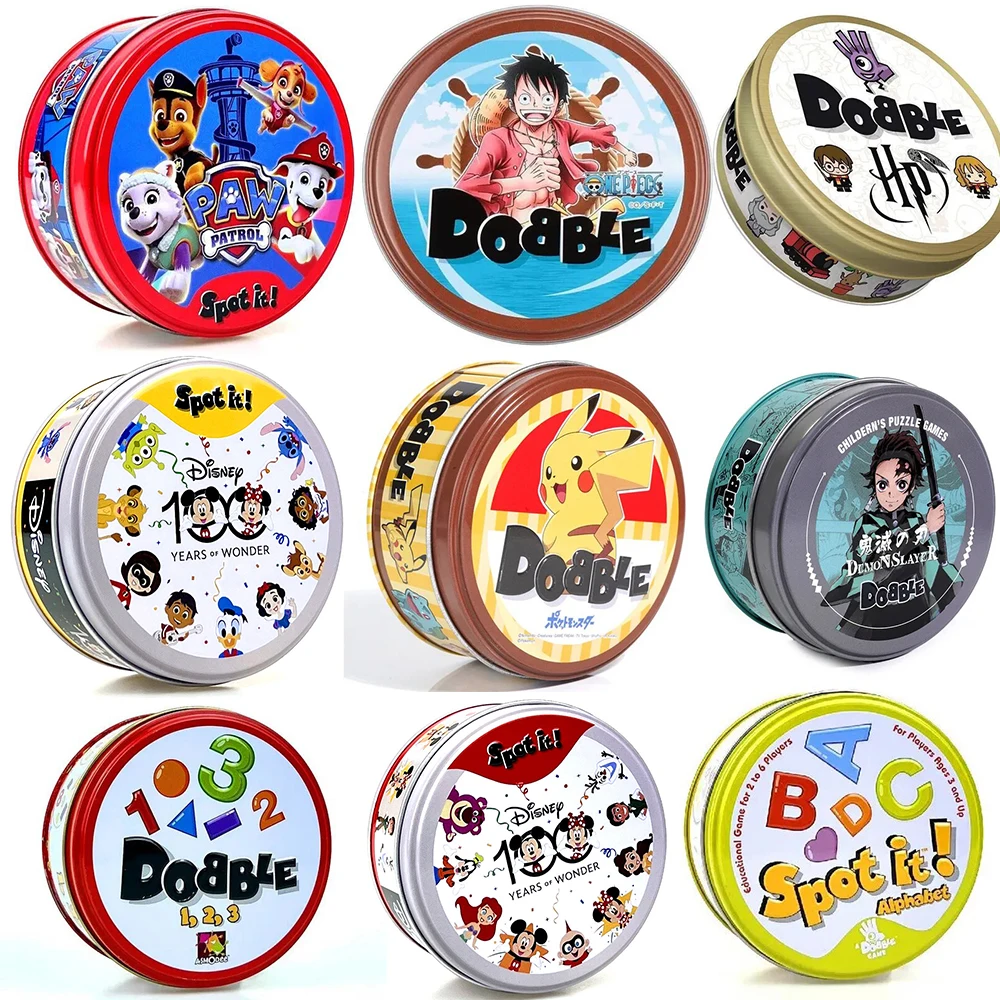 Color: Green - Double Juego Cards Spot It HP Dobble Card Game Party Board Holidays Sports Cartoon Animals Alphabet Kids Educational Toy Gifts