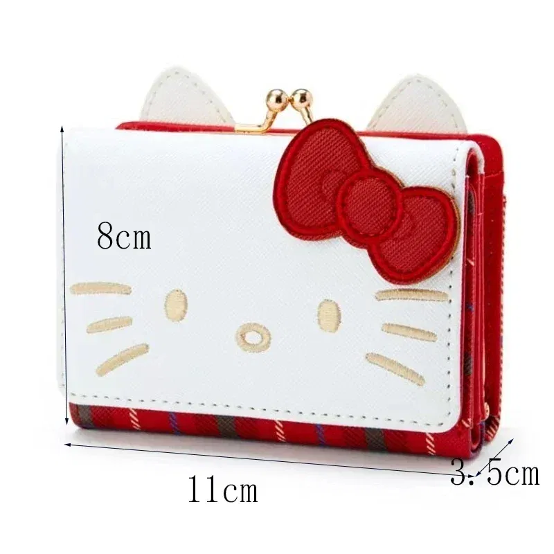 Color: Red - Hello Kitty Coin Purse Creative Small Wallet Wholesale Mini Purses My Melody Kuromi Keychain Wallet Lipstick Purse Kawaii Clutch