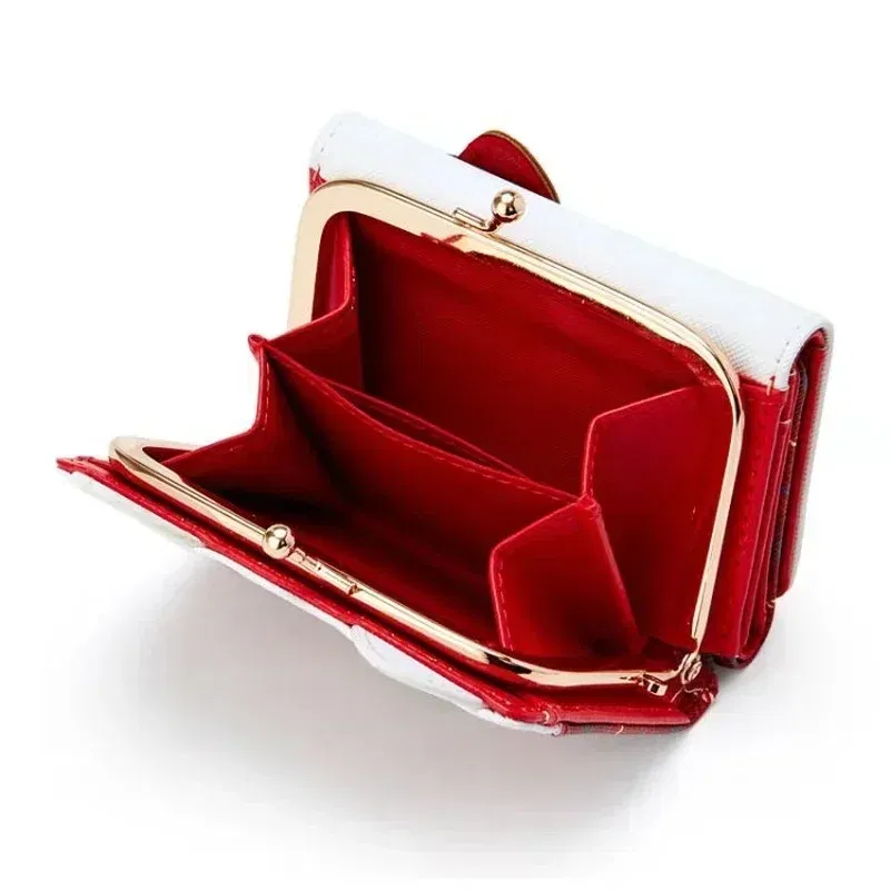 Color: Red - Hello Kitty Coin Purse Creative Small Wallet Wholesale Mini Purses My Melody Kuromi Keychain Wallet Lipstick Purse Kawaii Clutch