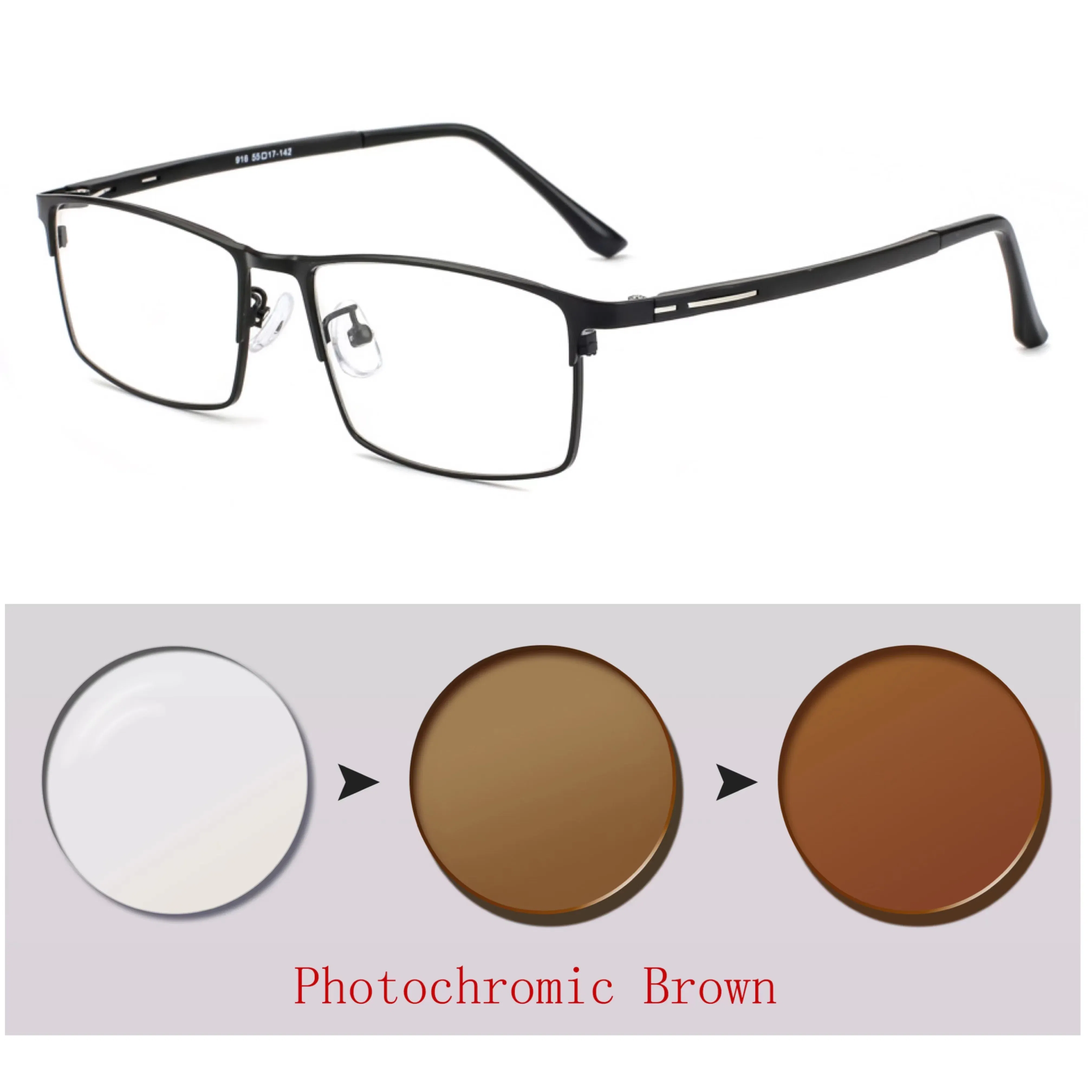 Frame Color: GRAY, Ships From: CHINA, Eye Prescription: +275 - Photochromic glasses Men's reading glasses Finished glasses Student myopia glasses 0 + 0.5 + 1 + 1.25 + 1.5 + 1.75 + 2