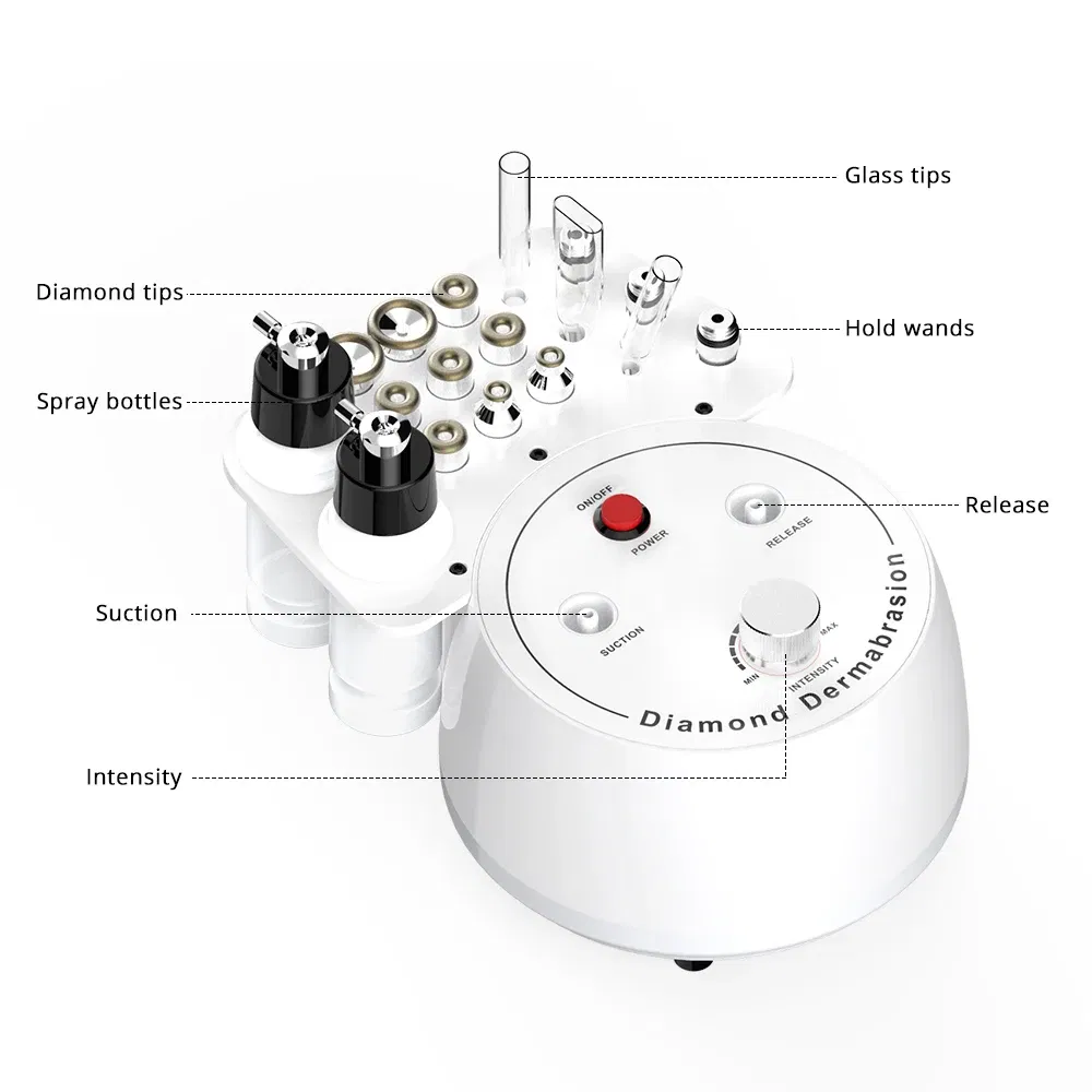 Color: White, Ships From: United States - 3 In 1 Vacuum Diamond Tip Microdermabrasion Machine Acne Blackhead Removal Skin Rejuvenation Water Spray Facial Beauty Machine