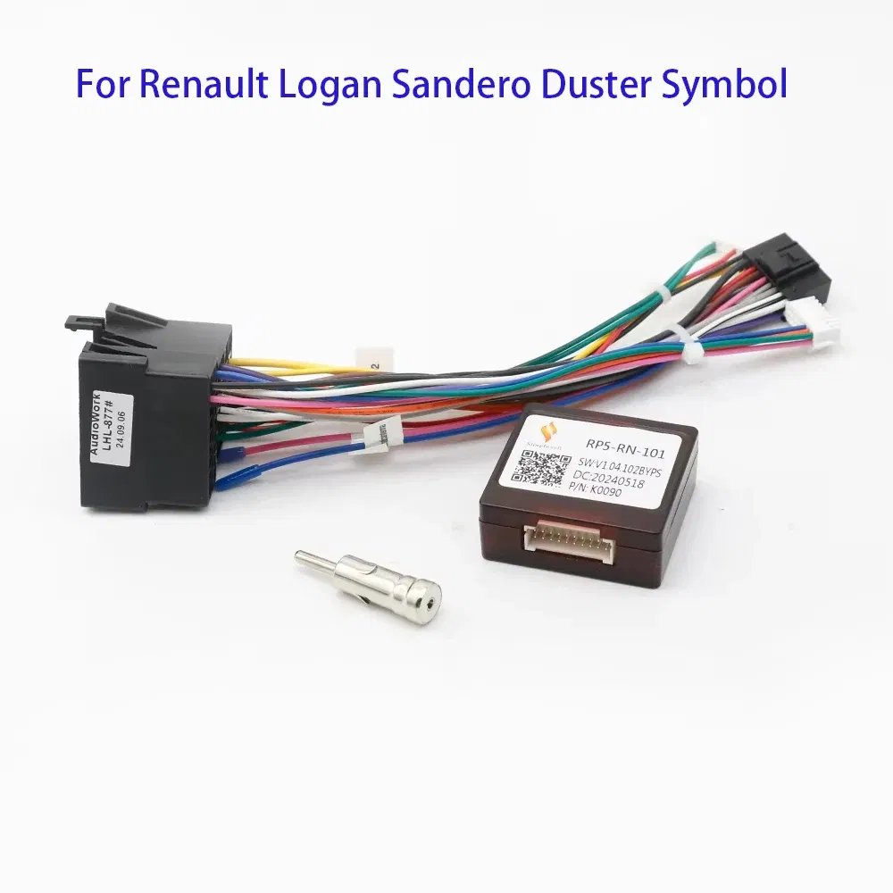 Color Name: GRAY - Car 16pin Wiring Harness Adapter Canbus Box Decoder Radio Power Cable For Renault Logan Sandero Duster Symbol RP5-RN-101