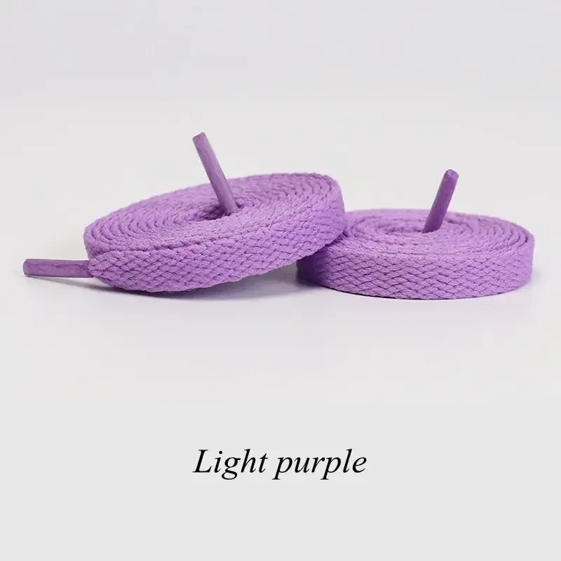 Color: PURPLE, Ships From: CHINA, Length: 140cm - 1pair Flat Shoelaces Classic Shoe Laces Fit Fashion Solid Sports Shoelace Casual Unisex Shoe Strings Shoe Accessories