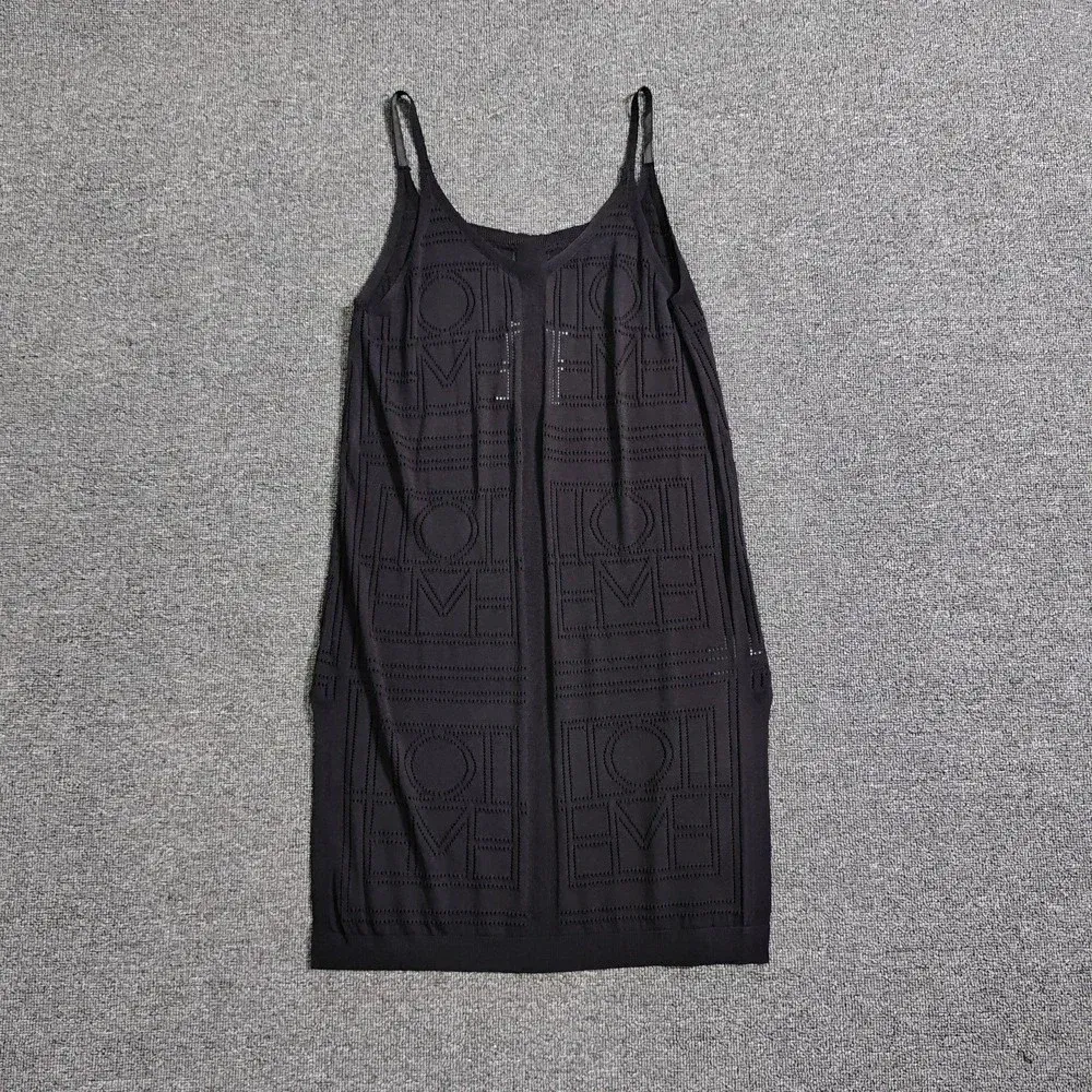 Color: Brown, Size: S - LUXURY-Casual Commuter Pants for Women, High Waist, Straight Tube Pants, Spring and Summer, 2025 Hollow Camisole Skirt