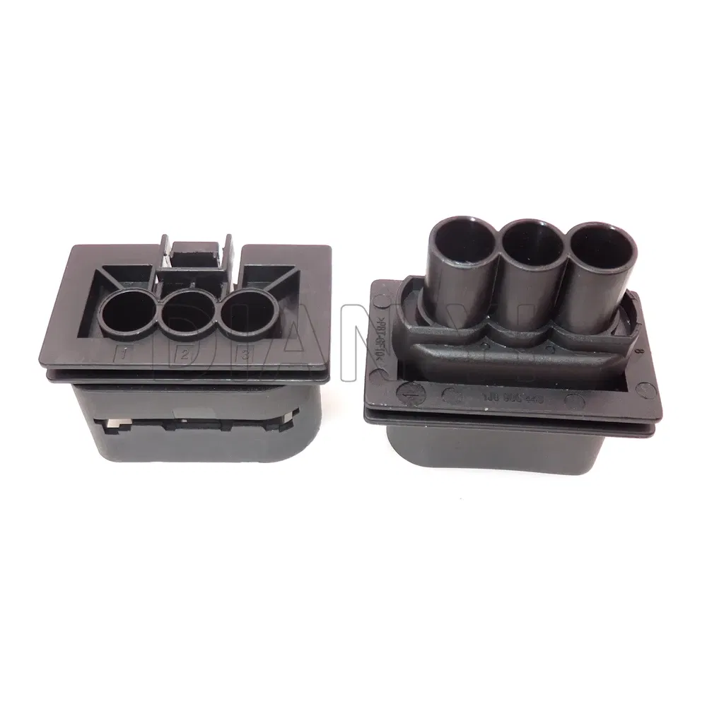 Color: Brown - 1 Set 3 Way AC Assembly Auto Radiator Plug For VW 1J0906443 1J0 906 443 1J0 906 233 1J0906233 Car Electronic Fan Cable Socket