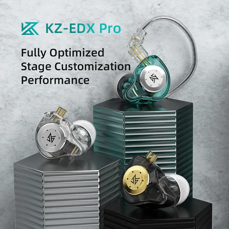 Color: Blue - KZ EDX PRO 10mm Dual Magnetic Circuit Dynamic Drive Earphone HIFI Bass Earbud Sport Noise Cancelling Headset KZ ZSTX ZSN PRO ZAS