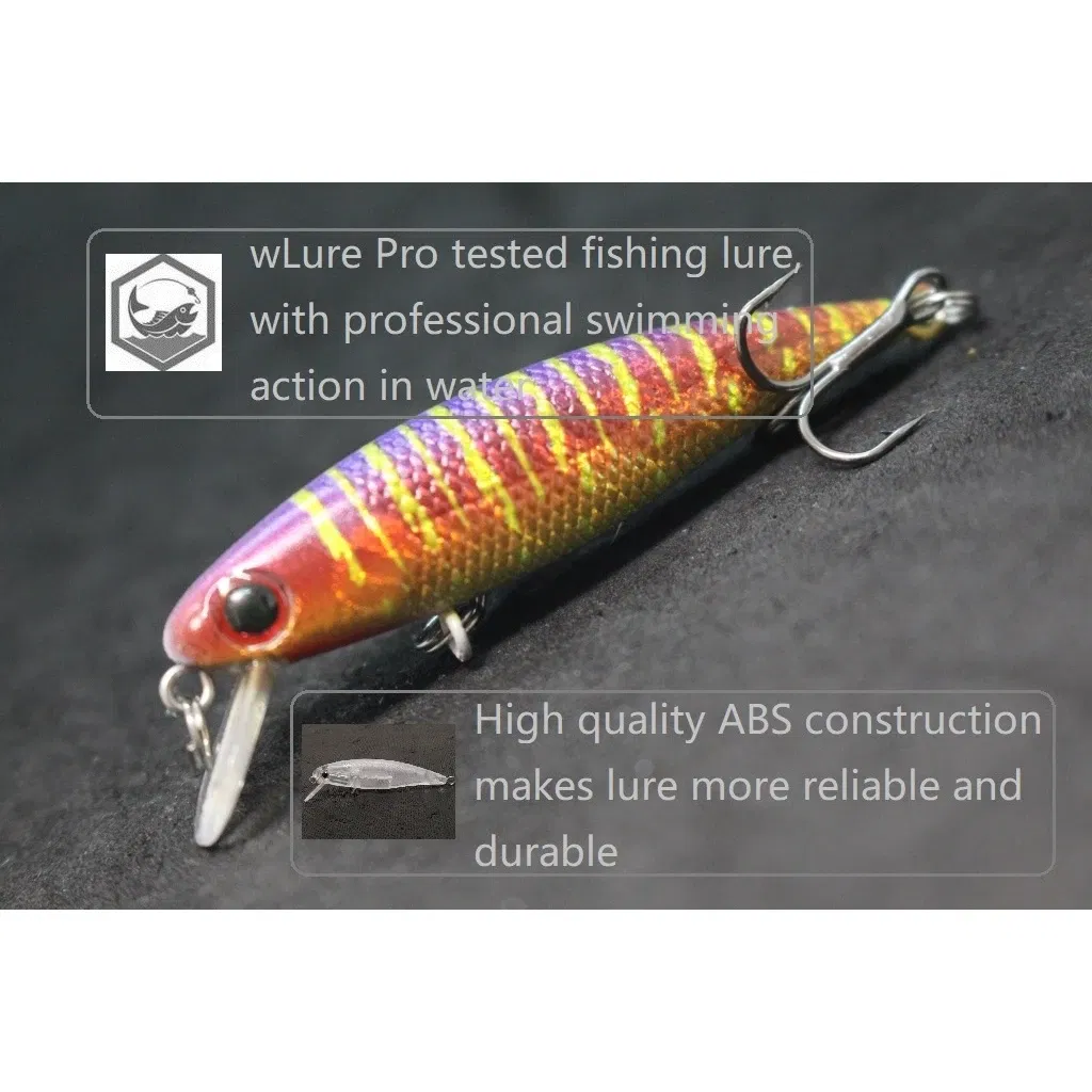 Color: Multi-Colored - wLure Fishing Lure 4.5g 5.9cm Tiny Sinking Minnow Carp Fresh Water Use Wild Wobble Bronzing and Plating Painting M639