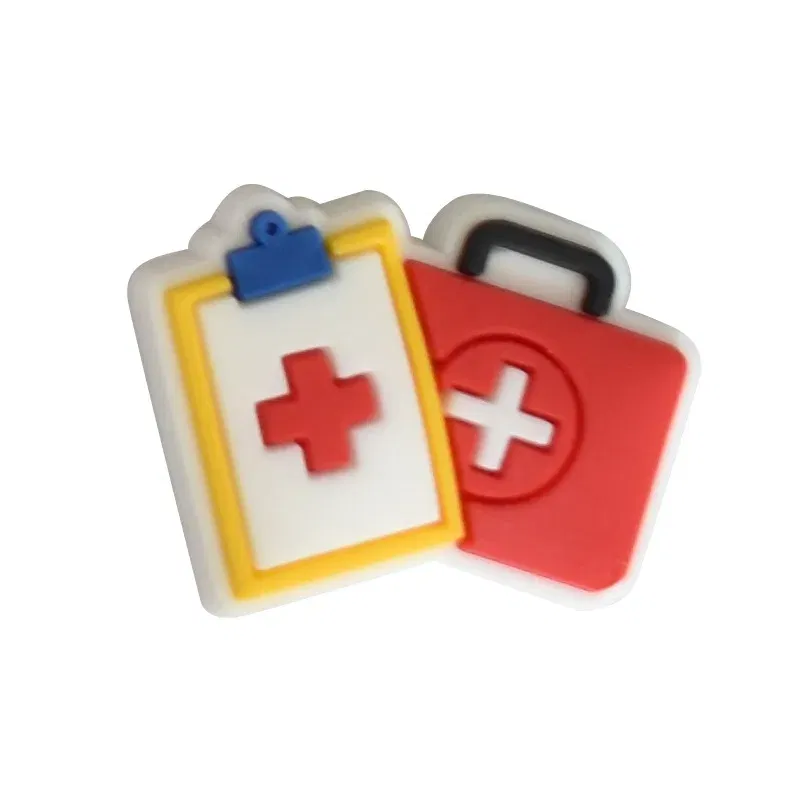 Shoe Charms Accessories PVC Shoe Decoration gardian nurse medical For clog accessories wristbands Kids Party X-mas Gifts