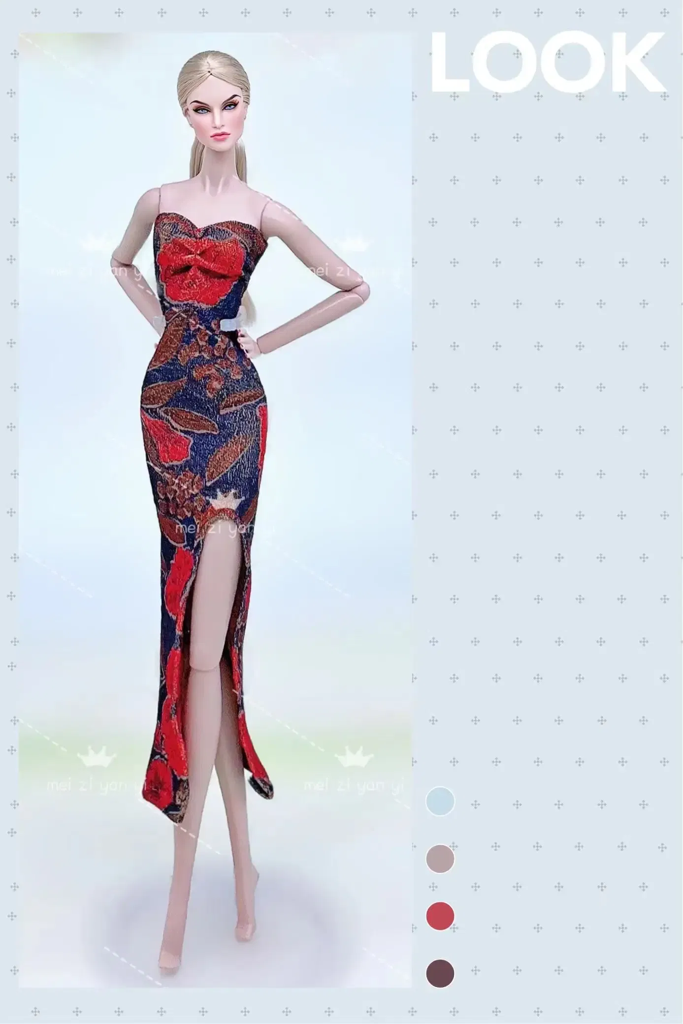 Color: Blue - for clothes pink for 30cm doll