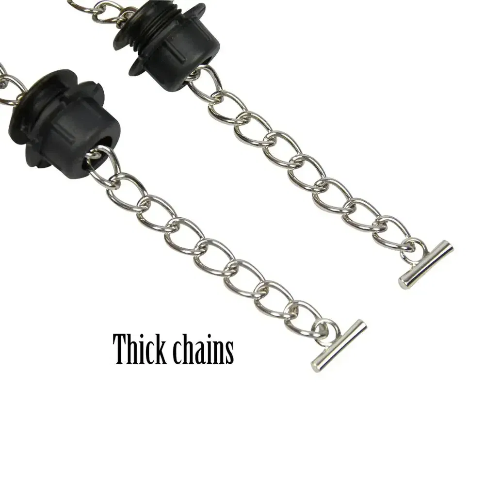 Ships From: CHINA, Color: Dark Grey - New Tanqu 1 Pair Silver Long Thick Single Chain with OT metal buckle Black screws for Obag O bag Handles for Women Bag Handbags