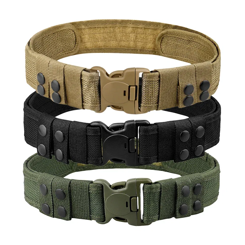 Color: Red, Belt Length: 130cm - 1pc Quick Release Tactical Belt for Men Fashion Style Combat Belt for Outdoor Activities and Fishing