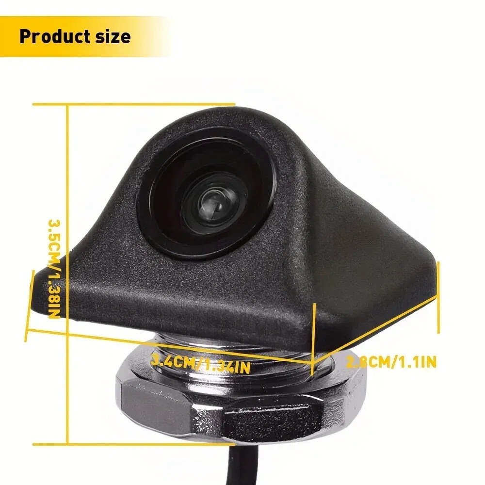 QueenDer Car Reverse Camera HD Night Vision Wide Angle Rear View Parking Camera CCD Auto Backup Monitor Color Image