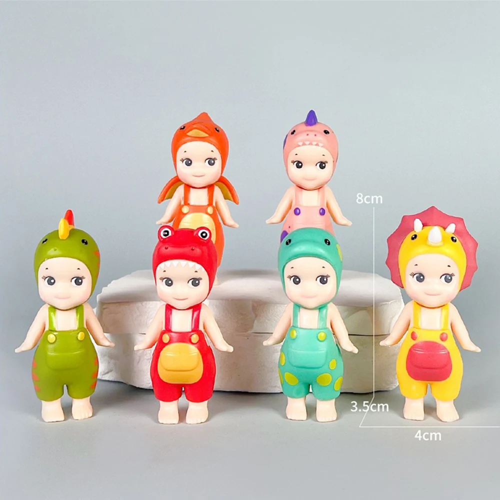 Color: GRAY - Angel Good Luck Standing posture Sunny Angel Doll Blind Box Hot Selling Trendy Play Handmade Car Cake Ornament