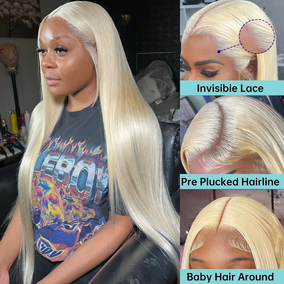 Color: #144, Ships From: CHINA, Stretched Length: 32inches, Density: 150% - 613 Blonde Lace Front Wig Human Hair 13X6 Hd Lace Frontal Wig Straight Lace Front Wigs Human Hair 13X4 Lace Front Human Hair Wig