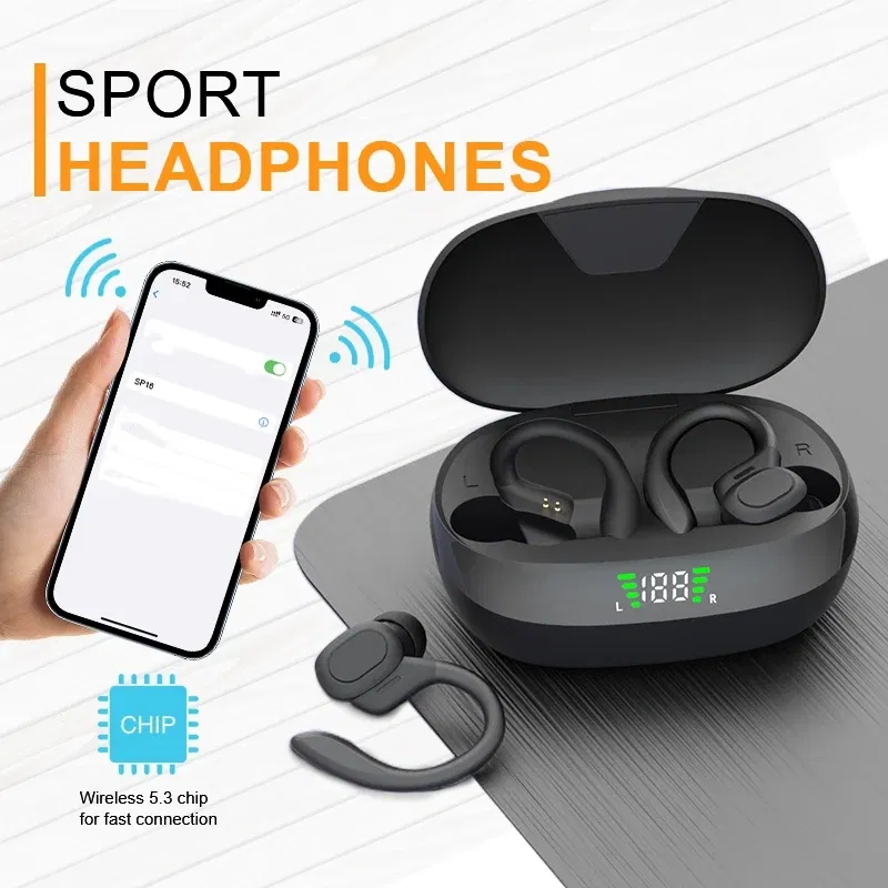 Original SP16 Wireless Earphones Ture Wireless Earbuds Ear hook Sports HiFI Stereo Waterproof Headset With Mic TWS Headphone