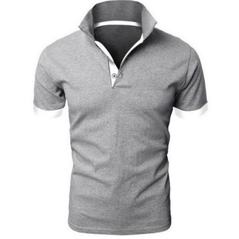 Color: SKY BLUE, Size: XXL - Men's Short Sleeve Polo Shirts Casual Slim Fit Basic Designed Shirts Quick-drying Anti-wrinkle Tops
