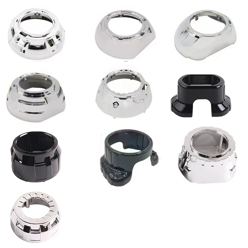 Color: Yellow - SANVI 2.5INCHES 3INCHES BI XENON/LED Projector lens mask  shrouds Car light accessories