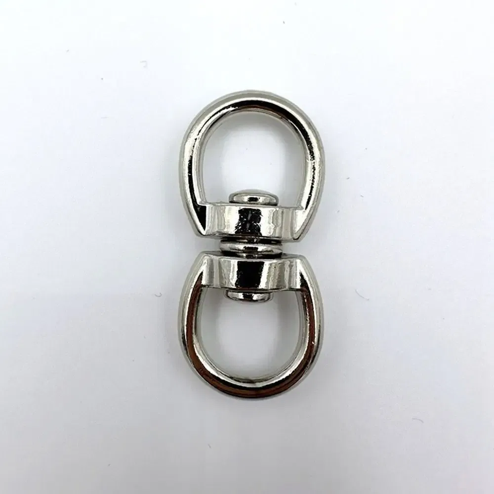 Color: Pink - Metal Eight-Character Rotating Buckle Ring Anti-Knotting Dog Chain Buckle Connecting Ring DIY Jewelry Pendant Jewelry Accessory