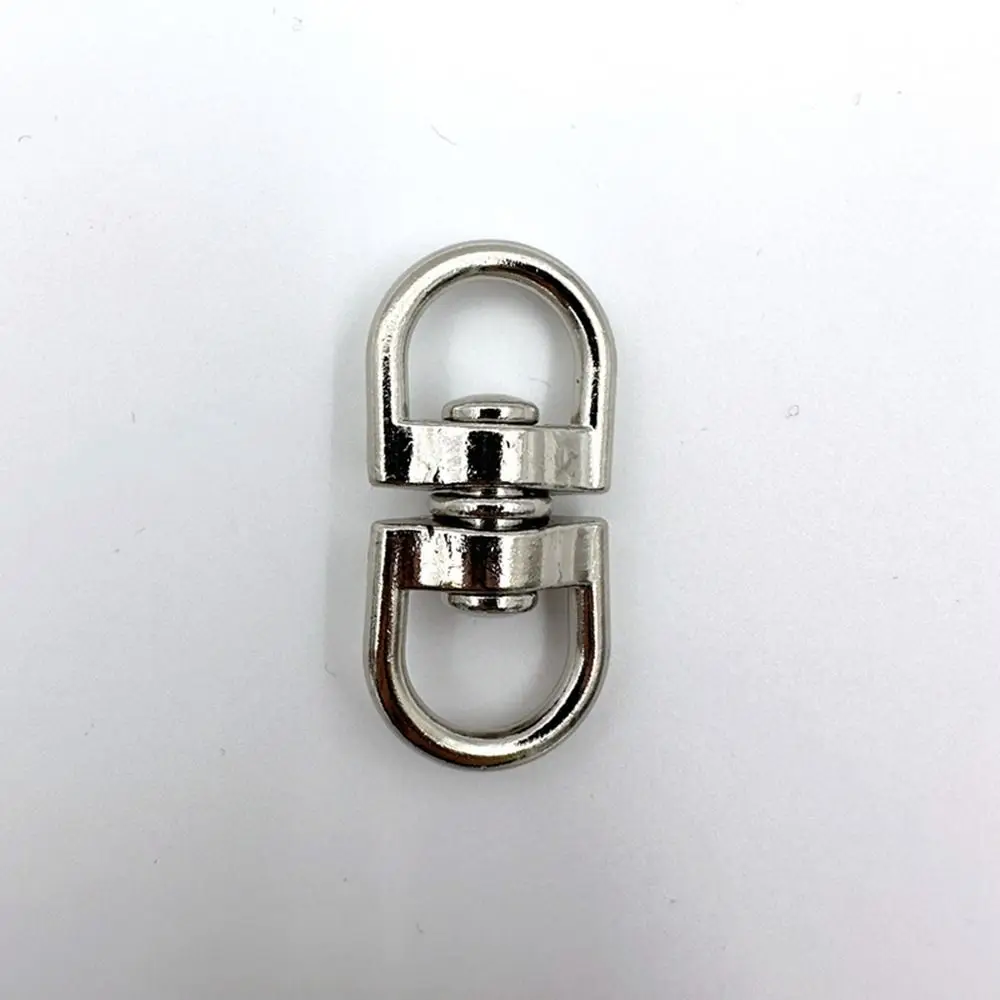 Color: Pink - Metal Eight-Character Rotating Buckle Ring Anti-Knotting Dog Chain Buckle Connecting Ring DIY Jewelry Pendant Jewelry Accessory