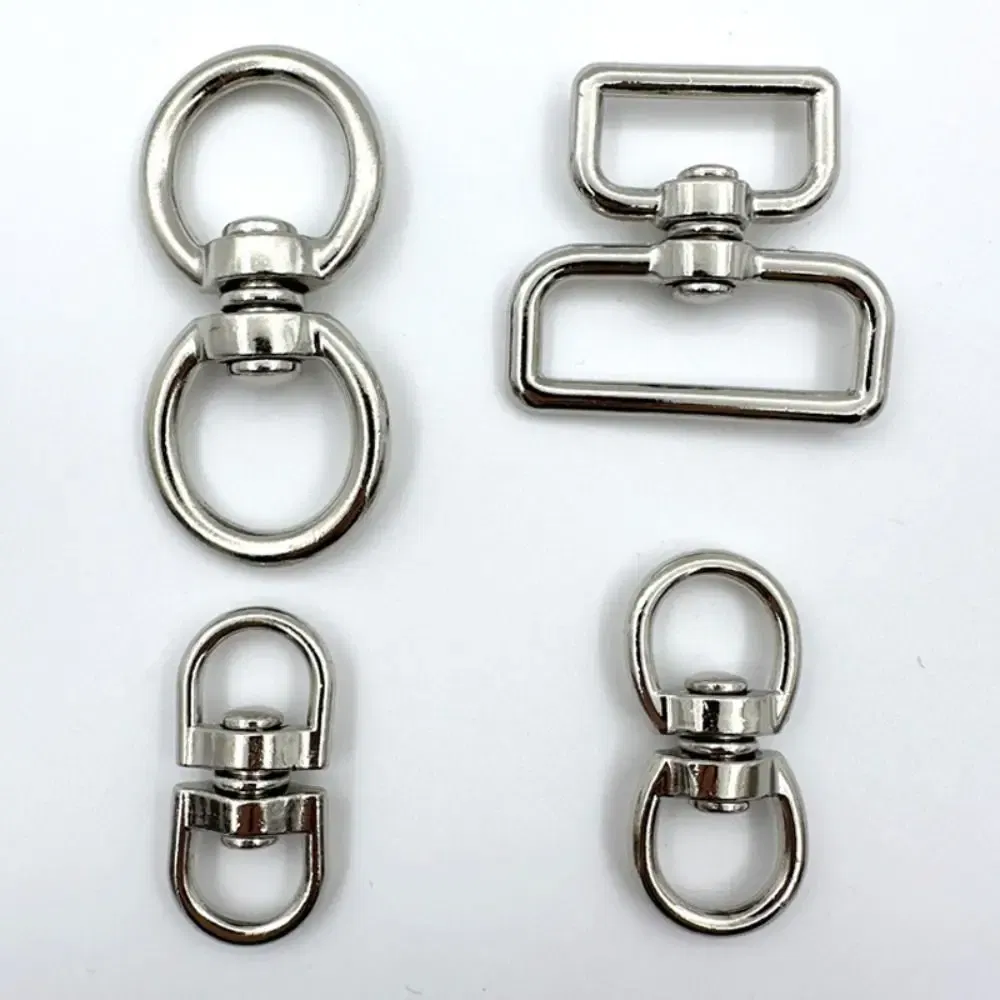 Color: Pink - Metal Eight-Character Rotating Buckle Ring Anti-Knotting Dog Chain Buckle Connecting Ring DIY Jewelry Pendant Jewelry Accessory