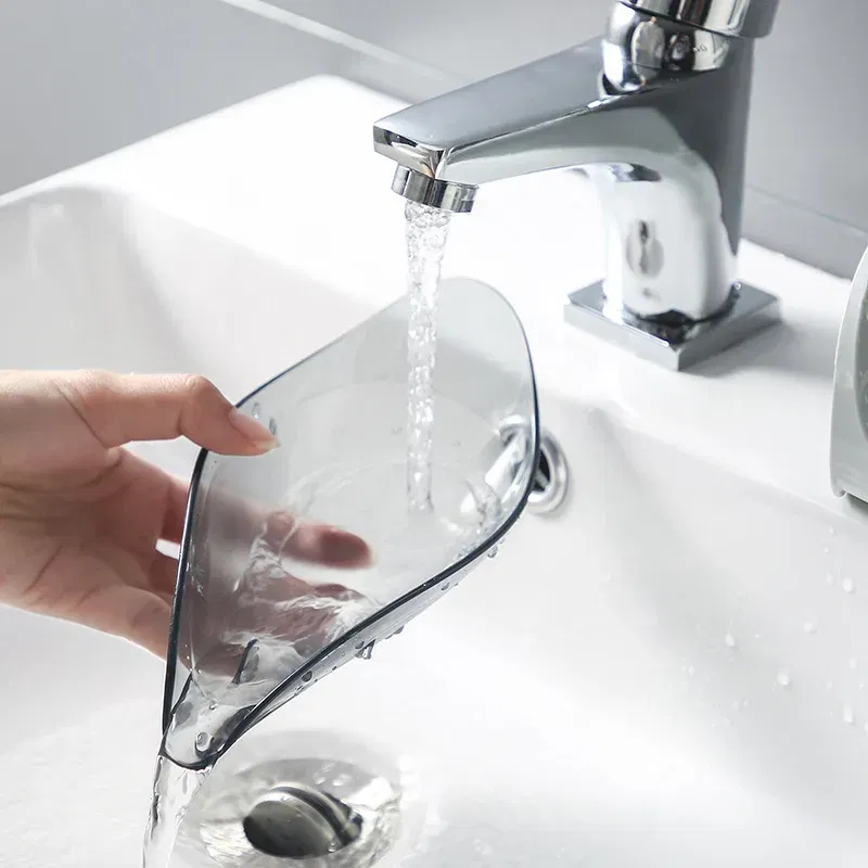 Color: plum - Bathroom Soap Holder Leaf Shape Dish Soap Kitchen Sponge Soap Box Storage Non-slip Drain Soap Case Container Bathroom accessorie