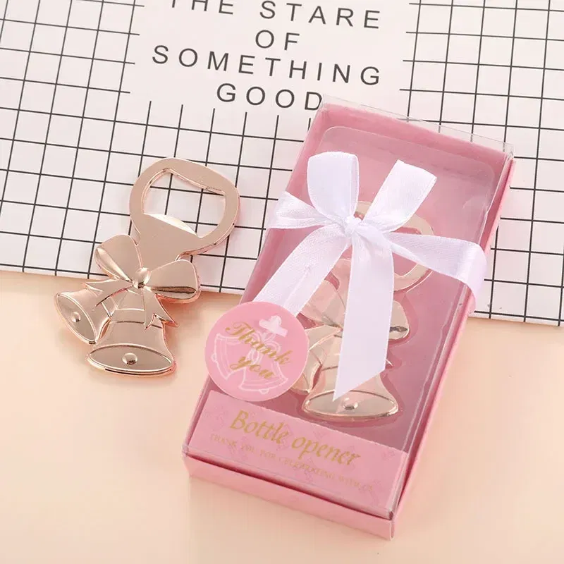 Creative Bottle Opener Decoration Crafts Rose Gold Bell Shape Beer Opener Tools Alloy Christmas Bell Opener Gifts for Guests