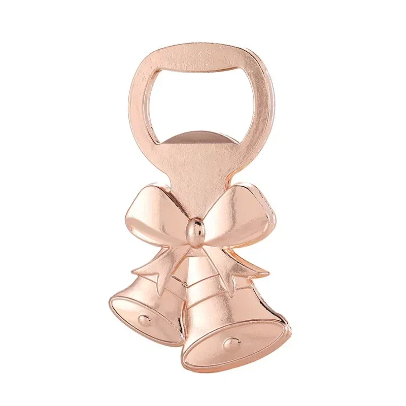 Creative Bottle Opener Decoration Crafts Rose Gold Bell Shape Beer Opener Tools Alloy Christmas Bell Opener Gifts for Guests