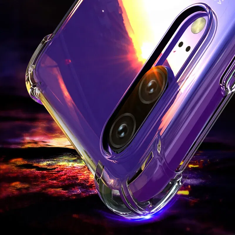 Color: Beige, Material: PE - Soft TPU Silicone Shockproof Phone Case For Huawei Honor 8X MAX 9X X10 Play 3 3E 4T Pro Transparent AirBag Anti Knock Back Cover