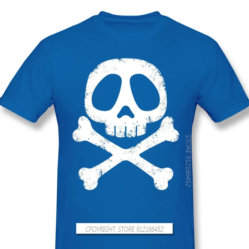 Color: Blue, Size: M - Cool Black TShirt Space Pirate Captain Harlock Arcadia Kei Yuki Anime Homme T-Shirts Tee Pure Cotton Oversize Short Sleeve
