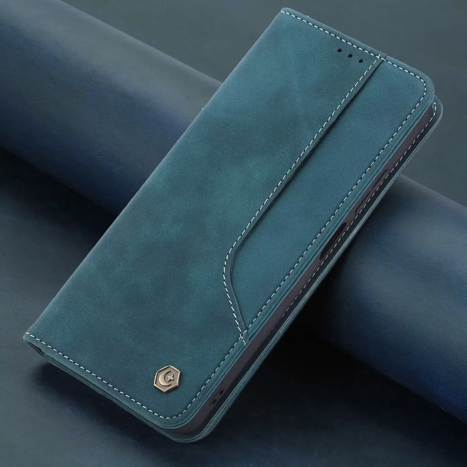 Color: Blue, Material: Wood - Flip Leather Case For Xiaomi Mi 13 12T 11T 10T 11 12 Lite Pro 5G Poco F5 X5 Pro M6 M5S M4 F4 F3 X3 X4 GT Magnet Wallet Cover
