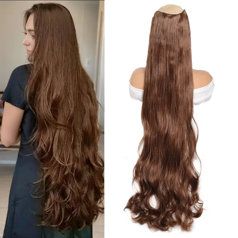 Color: Blue, Ships From: CHINA, Stretched Length: 38inches - 40 inch ultra long wavy hair clip hair extensions synthetic wigs women's wigs suitable for parties cosplay and various occasions