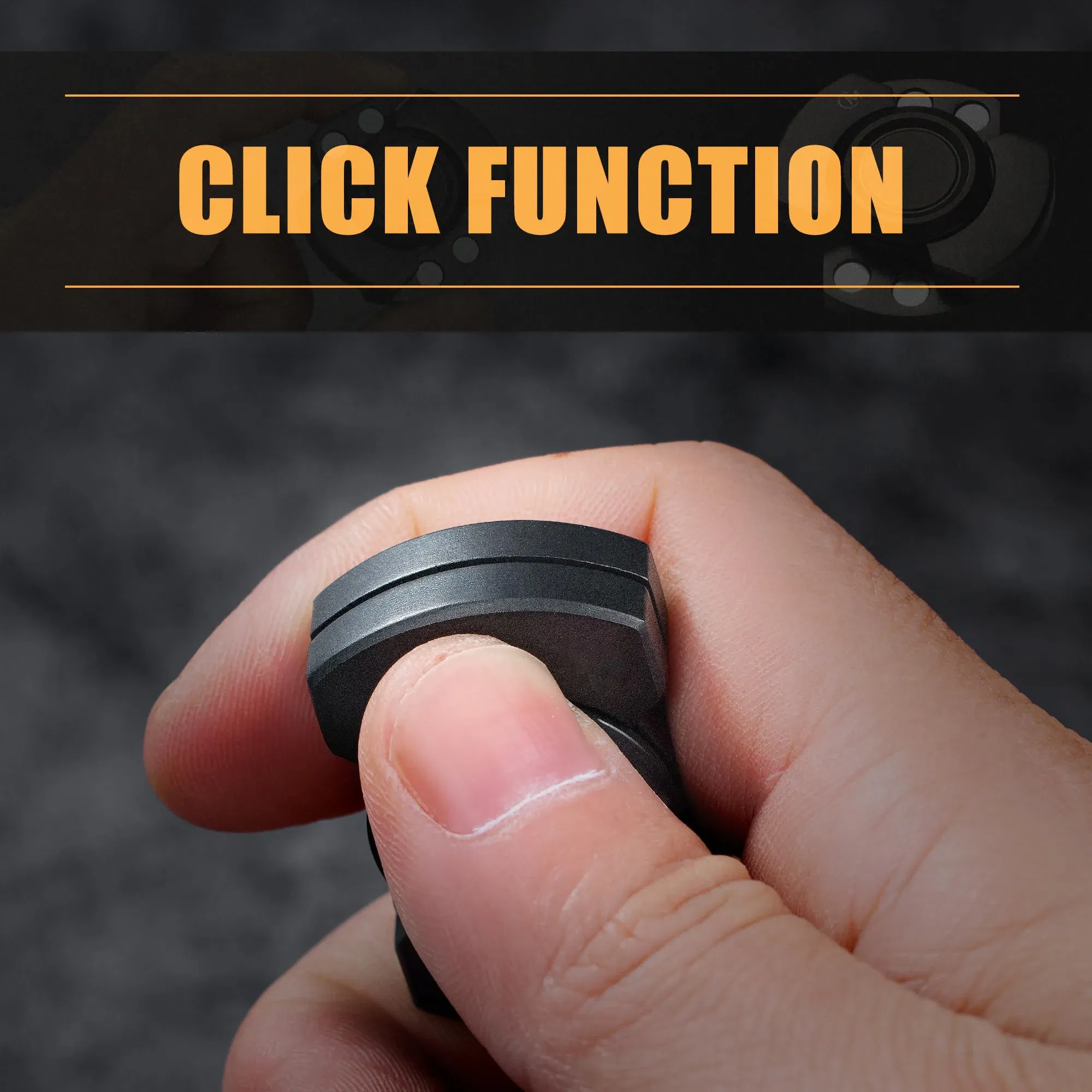 Color: WHITE - Stainless Steels 3 in 1 Fidget Spinner and Slider Combo with Click Button Metal Toy for Adult Stress Relief