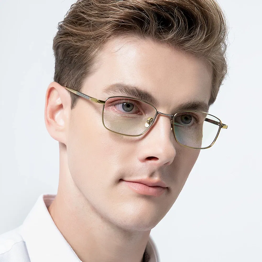 FONEX Titanium Glasses Frame Men New Brand Design Retro Vintage Square Eyeglasses Ultralight Japanese High Quality Eyewear 85723