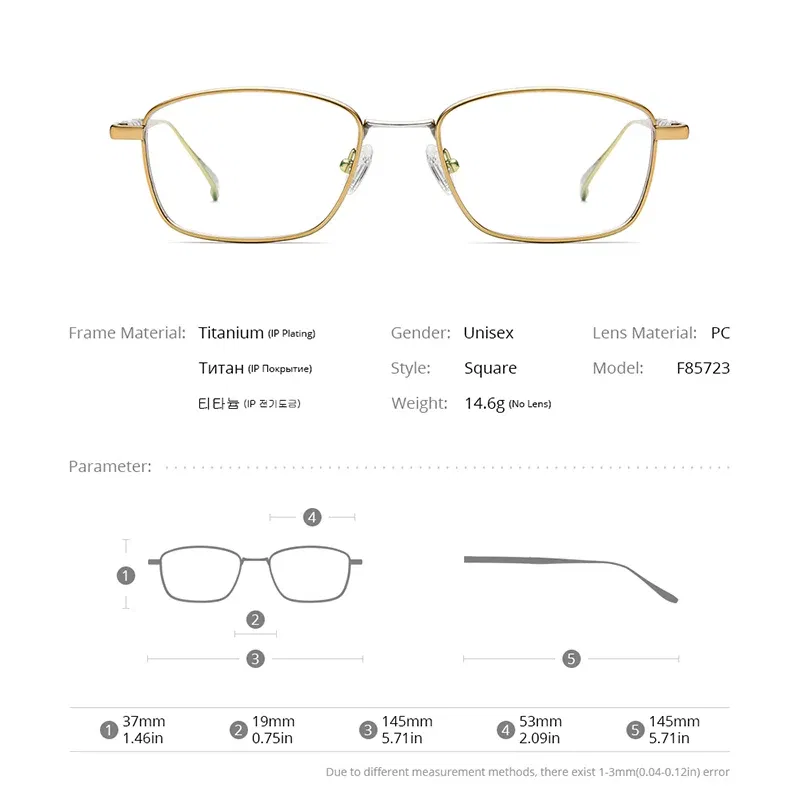 FONEX Titanium Glasses Frame Men New Brand Design Retro Vintage Square Eyeglasses Ultralight Japanese High Quality Eyewear 85723